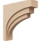 Ekena Millwork 4"W x 16"D x 16"H Thin Rockford Rough Cedar Woodgrain TimberThane Corbel, Primed Tan CORUR04X16X16ROCRCPR - alternate 1